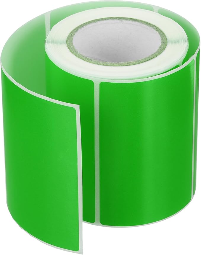 PATIKIL 2 x 3 Inch Rectangle Inventory Color Coding Labels 1 Roll, Square Self-Adhesive Inventory Label Stickers for Office Home Organization Name Tags, 250 Per Roll, Green