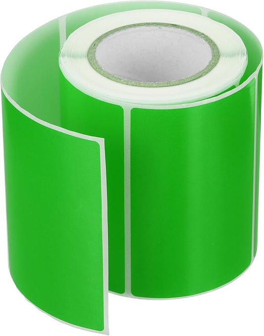 PATIKIL 2 x 3 Inch Rectangle Inventory Color Coding Labels 1 Roll, Square Self-Adhesive Inventory Label Stickers for Office Home Organization Name Tags, 250 Per Roll, Green