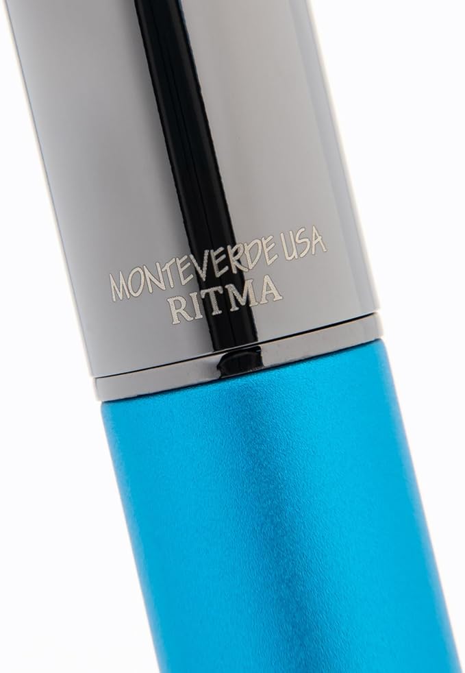 Monteverde USA Ritma Fountain Pen in Turquoise – Medium Nib, Balanced JoWo Stainless Steel, Refillable Ink Cartridge/Converter – Perfect for Professionals & Writing Enthusiasts