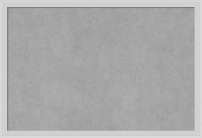 Amanti Art Silver Framed Magnetic Board 17x25 Medium Vision Board for use with Magnets, 100% Metal Sheet to Display Items as Office Decor or for Home Organization in mudroom, Kitchen or Kids Room