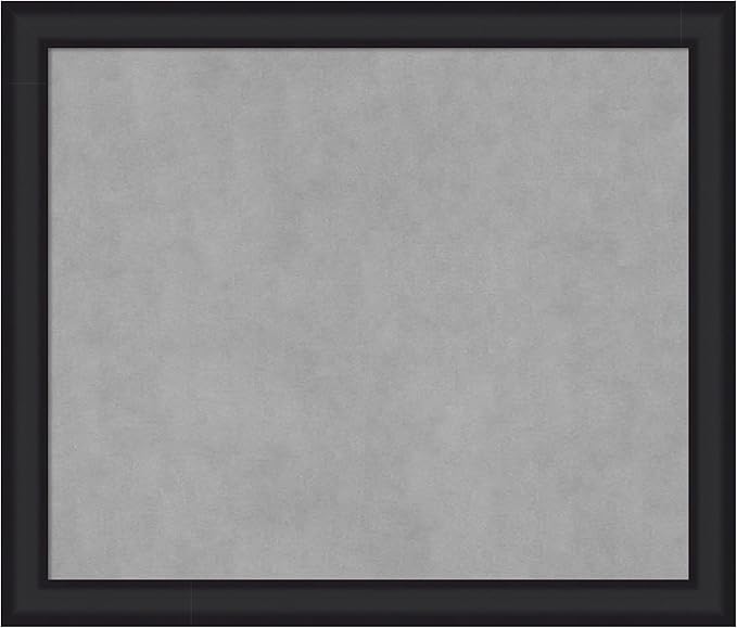 Amanti Art Black Framed Magnetic Board 23x27 Medium Vision Board for use with Magnets, 100% Metal Sheet to Display Items as Office Decor or for Home Organization in mudroom, Kitchen or Kids Room
