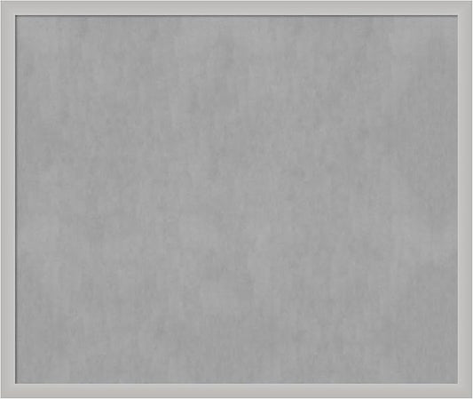 Amanti Art Silver Framed Magnetic Board 43x51 Oversize Vision Board for use with Magnets, 100% Metal Sheet to Display Items as Office Decor or for Home Organization in mudroom, Kitchen or Kids Room