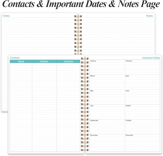 2026-2027 Planner - 18 Months Weekly & Monthly Planner from January 2026 - June 2027, Planners 2026-2027 with Elastic Closure, Inner Pocket, 8.5" x 11", Flower-A