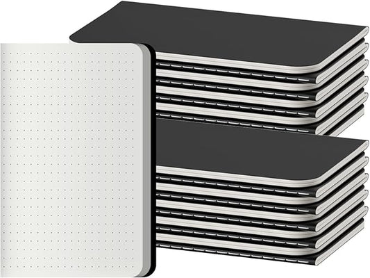 XYark Dot Grid Pocket Notebooks, 20 Pack Mini Notebook Bulk, 3.5x5.5 inch, A6 Size Thick 80GSM Dotted Paper, Black Cover Small Journal for Men, Women, Work, Journaling & Business Notes