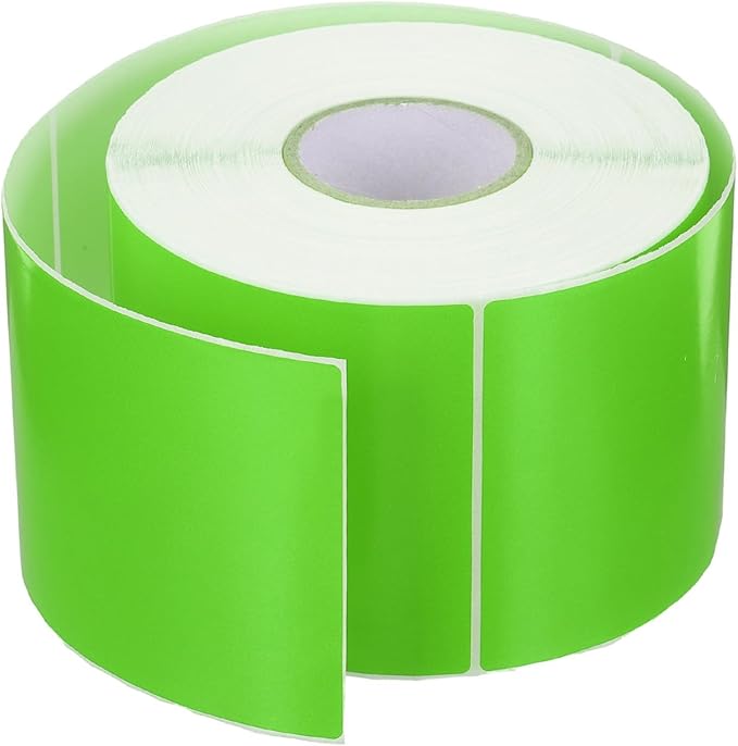 PATIKIL 3 x 5 Inch Rectangle Inventory Color Coding Labels 1 Roll, Square Self-Adhesive Inventory Label Stickers for Office Home Organization Name Tags, 500 Per Roll, Teal