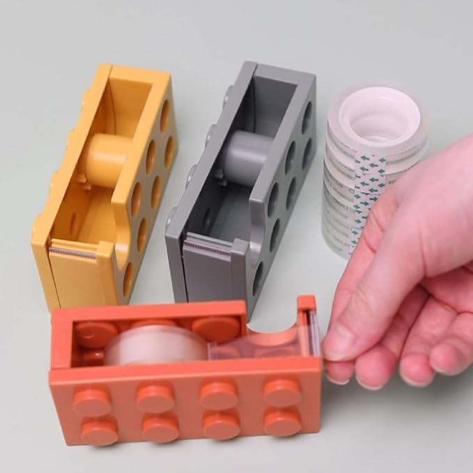 4 Pack Desktop Tape Dispenser Cute 4 Color Tape Dispenser for Gift Wrapping Tape Cutter for Office Home School and Crafts