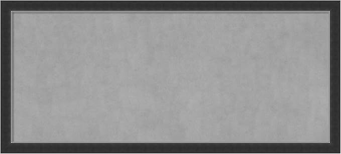 Amanti Art Black Framed Magnetic Board 23x51 Oversize Vision Board for use with Magnets, 100% Metal Sheet to Display Items as Office Decor or for Home Organization in mudroom, Kitchen or Kids Room