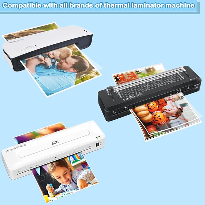 Laminating Sheets 9 x 11.5, 5 Mil Laminating Pouches 100 PCS Clear Thermal Laminate Sheets Holds 8.5 x 11 Inch Sheets, Universal Lamination Paper for Laminator, Photos, Files, Round Corner