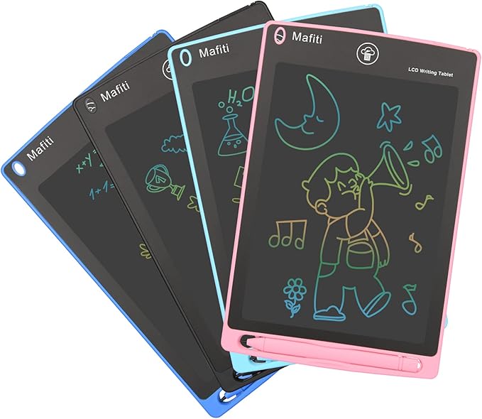 LCD Writing Tablet 8.5 Inch 4 Pack Electronic Writing Drawing Pads Doodle Board Gift for Kids Boys Girls