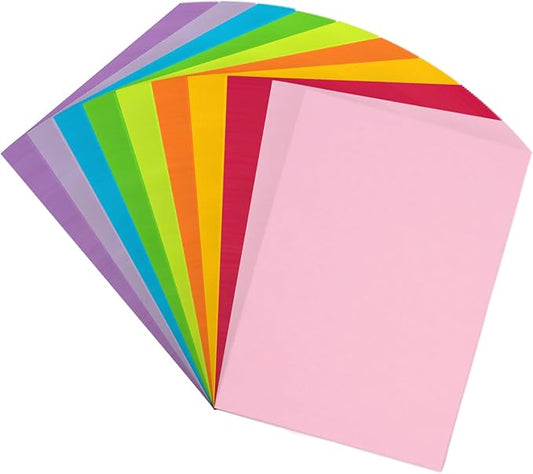 Colored Copy&Print Paper 8.5X11 Inches,180 Sheets 9 Colors Rainbow A4 Printer Paper 20 lb/90GSM Colored Origami Paper for Cutting DIY Kids Art Craft