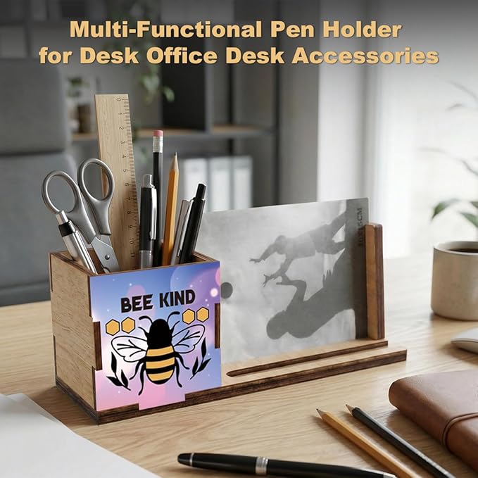 ZXAZXA Pen Holder for Desk Office Desk Accessories Multi-functional Spring Bee Decorations Desk Pen Holders Gifts for Women Men Coworkers Friends Employee Teacher