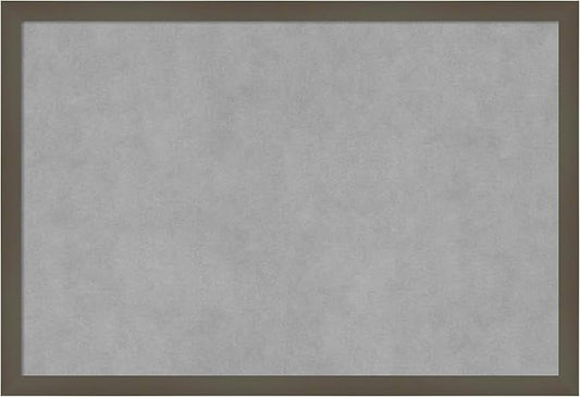 Amanti Art Grey Framed Magnetic Board 17x25 Medium Vision Board for use with Magnets, 100% Metal Sheet to Display Items as Office Decor or for Home Organization in mudroom, Kitchen or Kids Room