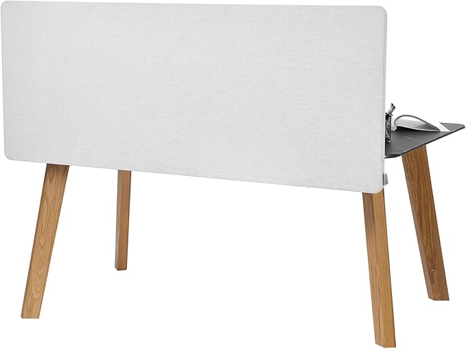 VEVOR Desk Divider Privacy Panel, 60" x 24" Clamp-on Office Desk Partition, PET Cubicle Partition Panel, Workstation Privacy Divider with 2 C-Type Clamps for Office, Sturdy Room, Library
