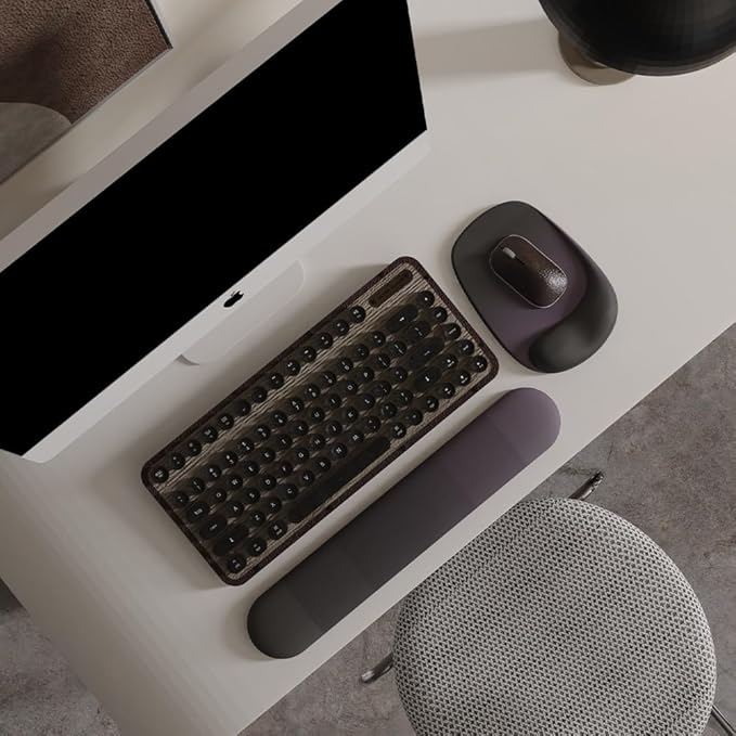 ErgoEase Ergonomic Mouse Pad with Gel Wrist Support - Premium Lycra Fabric, Non-Slip, Ideal for Laptop & Desktop, Office & Gaming，Desk Accessories (06Twilight Purple)