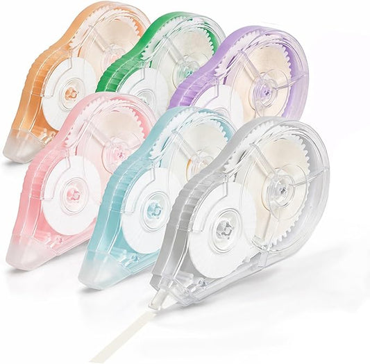 Aipker Correction Tape, Extra-Long 30 m (98 ft) Each – 590 ft Total, Easy-to-Use White Out Tapes Dispensers, High Capacity White Out Correct Tapes for School, Office or Home Use - 6 Pack