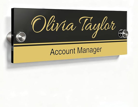 Personalized Office Wall Name Plate Sign Custom Door Name Plate Office Gifts Executive Sign Wall Plate Business Sign