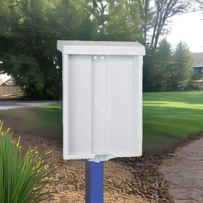 SourceOne 8.5” x 11” Outdoor Realtor Style Brochure Holder with Lid – White – UV Resistant