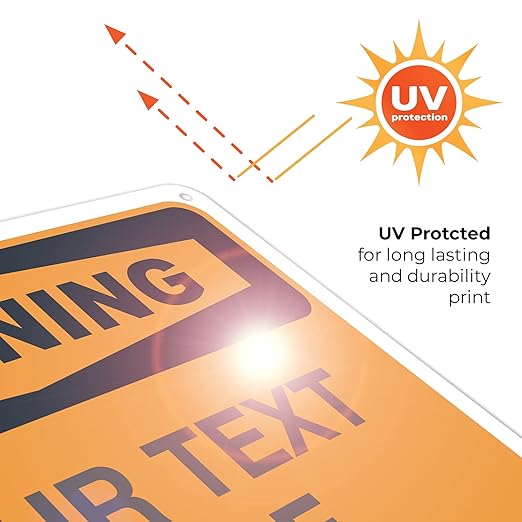 Custom Warning Sign, OSHA Sign, 10x7 Inches, Rust Free .040 Aluminum, Fade Resistant, Indoor/Outdoor Use, Made in USA by Signs