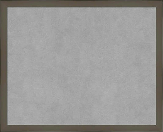 Amanti Art Grey Framed Magnetic Board 17x21 Small Vision Board for use with Magnets, 100% Metal Sheet to Display Items as Office Decor or for Home Organization in mudroom, Kitchen or Kids Room