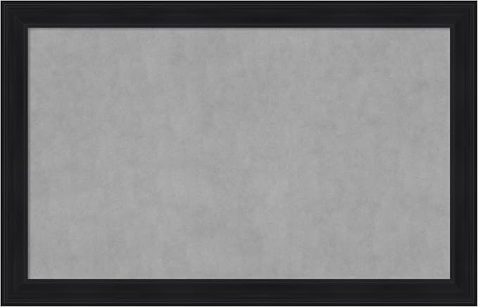 Amanti Art Black Framed Magnetic Board 29x45 Large Vision Board for use with Magnets, 100% Metal Sheet to Display Items as Office Decor or for Home Organization in mudroom, Kitchen or Kids Room