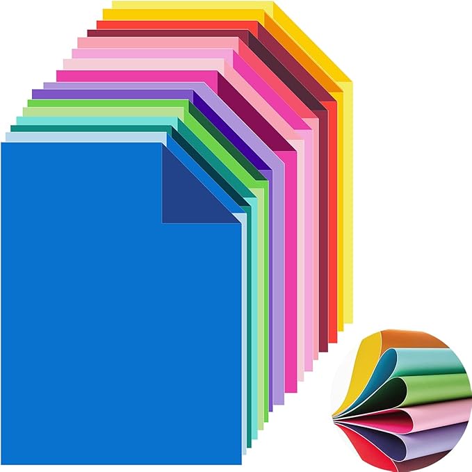 LIVHOLIC 200 Colored Cardstock Paper,Colorful Card Stock 250 GSM Heavy Weight for DIY Art, Scrapbook, Paper Crafting (200)