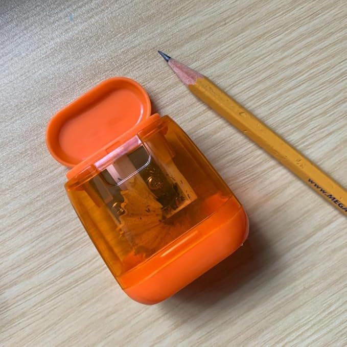 Colored Manual Pencil Sharpeners in Bulk, BOPART 24pcs Small Handheld Pencil Sharpener Dual Holes with Lid for Kids Adults at Classroom School Office Home (4Pcs Sharpeners - D)