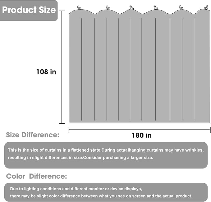 cbsroro Room Divider Blackout Curtain Track Curtains Wall Dividers Panels Screen for Living Rooms Bedroom Office Privacy Partition Separation, W180 × L108 Inch,1 Panel, White