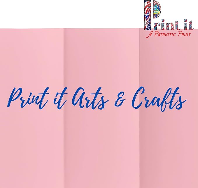 PrintIt Colors Multipurpose Paper, 20 lbs., 8.5" x 11", 500 Sheets/Ream – Premium Colored Copy Paper for Printing, School, and Office Use (Pink)