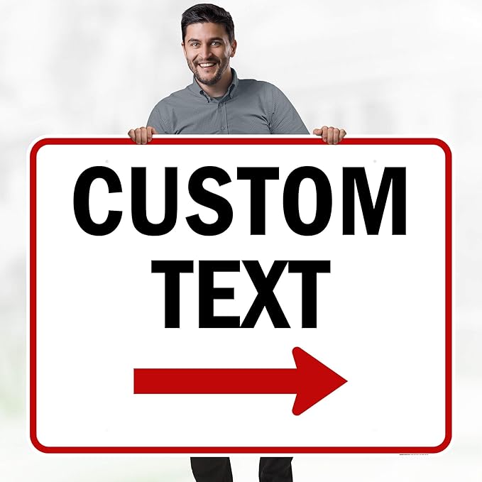 Custom Arrow,Custom Directional Sign, Right Arrow, 36x48 Inches, Rust Free DiBound, Fade Resistant, Made in USA by My Sign Center