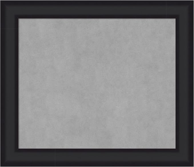 Amanti Art Black Framed Magnetic Board 25x29 Medium Vision Board for use with Magnets, 100% Metal Sheet to Display Items as Office Decor or for Home Organization in mudroom, Kitchen or Kids Room