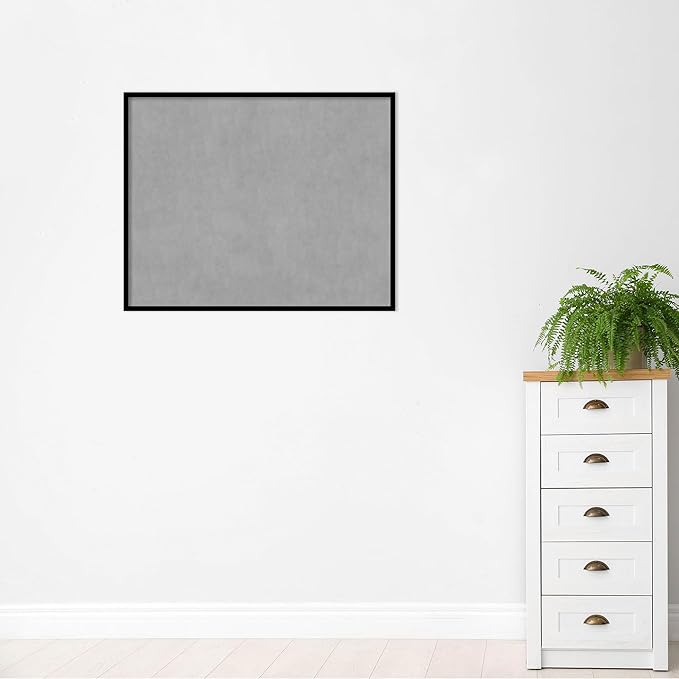 Amanti Art Black Framed Magnetic Board 33x41 X-Large Vision Board for use with Magnets, 100% Metal Sheet to Display Items as Office Decor or for Home Organization in mudroom, Kitchen or Kids Room