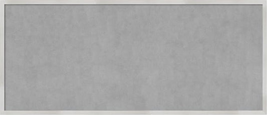 Amanti Art Silver Framed Magnetic Board 21x49 Oversize Vision Board for use with Magnets, 100% Metal Sheet to Display Items as Office Decor or for Home Organization in mudroom, Kitchen or Kids Room