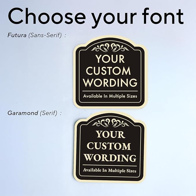 Customized Decorative Outdoor Metal Signs - Personalized Aluminum Driveway Signs, Waterproof, Black Charcoal 18x18 In