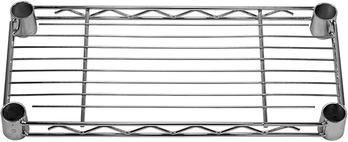 Shelving Inc. 8" d x 18" w Chrome Wire Shelving with 3 Tier Shelves, Weight Capacity 800lbs Per Shelf