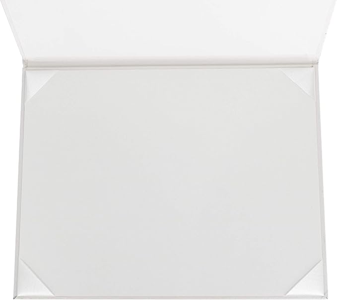 GraduationMall 8.5"x11" Smooth Padded Diploma Cover Certificate Holder White,1-Pack