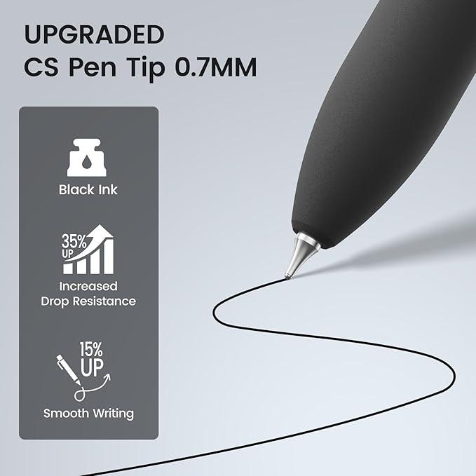 JIMMIDDA 16Pcs Black Gel Pens - 0.7mm Medium Point Black Ink Pens | Smooth Writing - Quick Drying Retractable Pen for Men Women (Black - 16Pcs)