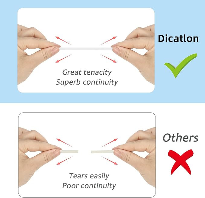 Dicatlon White Correction Tape 12 Pack, Easy Use Roller Applicator, Instant Dry, Jam Free PET Film, Smooth Precise Corrections for School, Office, Home