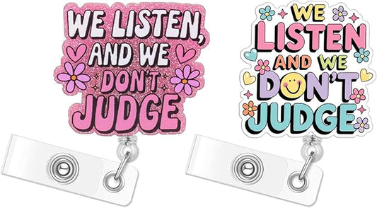 2pc Nurse Badge Reel, Funny Cute Work Badge Holder with Retractable Clip, Pediatric Badge Buddy,RN LPN CNA MA Medical Worker Teacher Doctor Nursing Student ID Name Badge Clip Accessories