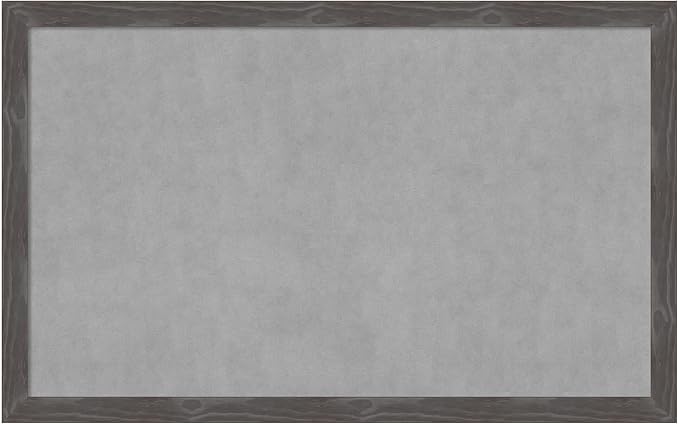 Amanti Art Grey Framed Magnetic Board 27x43 Large Vision Board for use with Magnets, 100% Metal Sheet to Display Items as Office Decor or for Home Organization in mudroom, Kitchen or Kids Room
