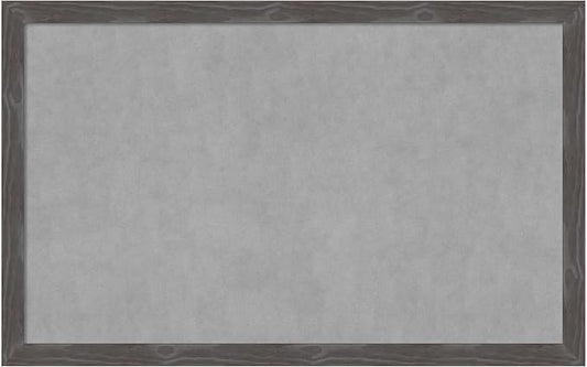 Amanti Art Grey Framed Magnetic Board 27x43 Large Vision Board for use with Magnets, 100% Metal Sheet to Display Items as Office Decor or for Home Organization in mudroom, Kitchen or Kids Room