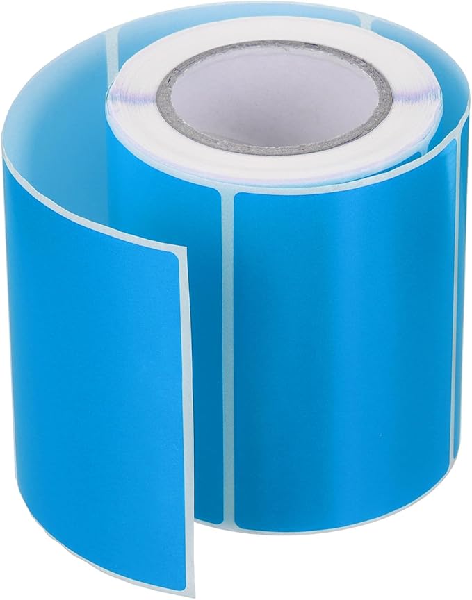 PATIKIL 2 x 3 Inch Rectangle Inventory Color Coding Labels 1 Roll, Square Self-Adhesive Inventory Label Stickers for Office Home Organization Name Tags, 250 Per Roll, Blue
