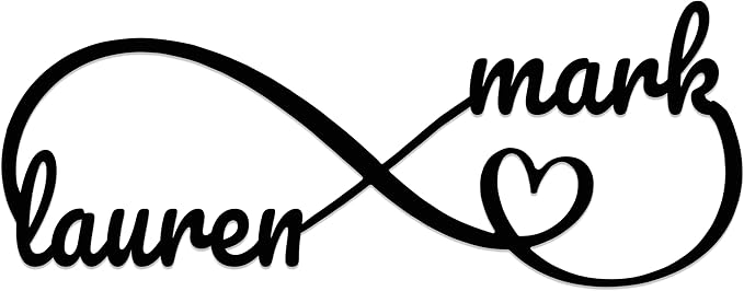 Personalized Valentines Metal Wall Sign, Custom Infinity Heart Love Couple Name Sign, Valentine's Wedding Gifts for Couples, Metal Engagement Sign, Home DecoratioN, Gift for Anniversary