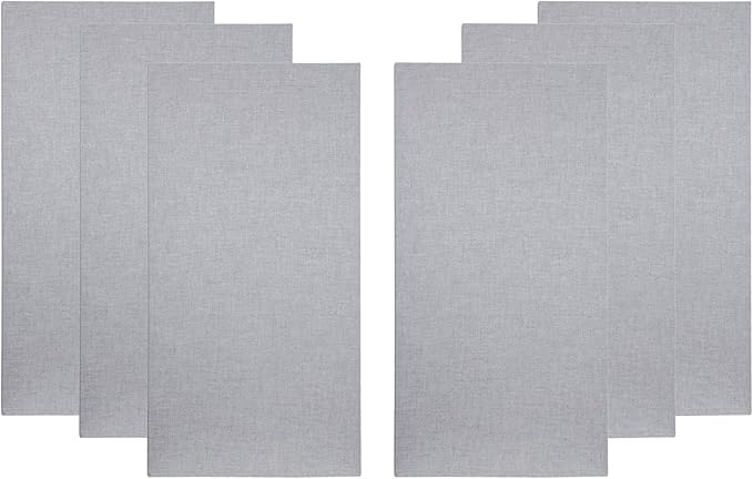 ATS Acoustics Home Office Residential Acoustic Treatment Room Kit Sound Absorbing Acoustic Panel 6 Pack for 50-100 Sq Ft (Blue Smoke)