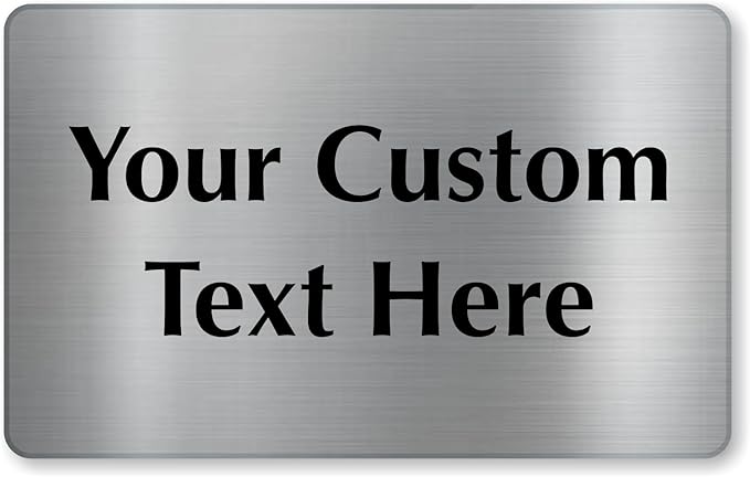 SmartSign Custom Steel Sign - 5" x 8", 40 mil Stainless Steel Metal, Personalized Engraved Sign for Business, Office, Door, Wall, Heavy-Duty Premium Engraved Steel Plaque, Silver and Black