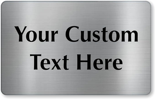 SmartSign Custom Steel Sign - 5" x 8", 40 mil Stainless Steel Metal, Personalized Engraved Sign for Business, Office, Door, Wall, Heavy-Duty Premium Engraved Steel Plaque, Silver and Black