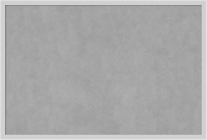 Amanti Art Silver Framed Magnetic Board 25x37 Large Vision Board for use with Magnets, 100% Metal Sheet to Display Items as Office Decor or for Home Organization in mudroom, Kitchen or Kids Room