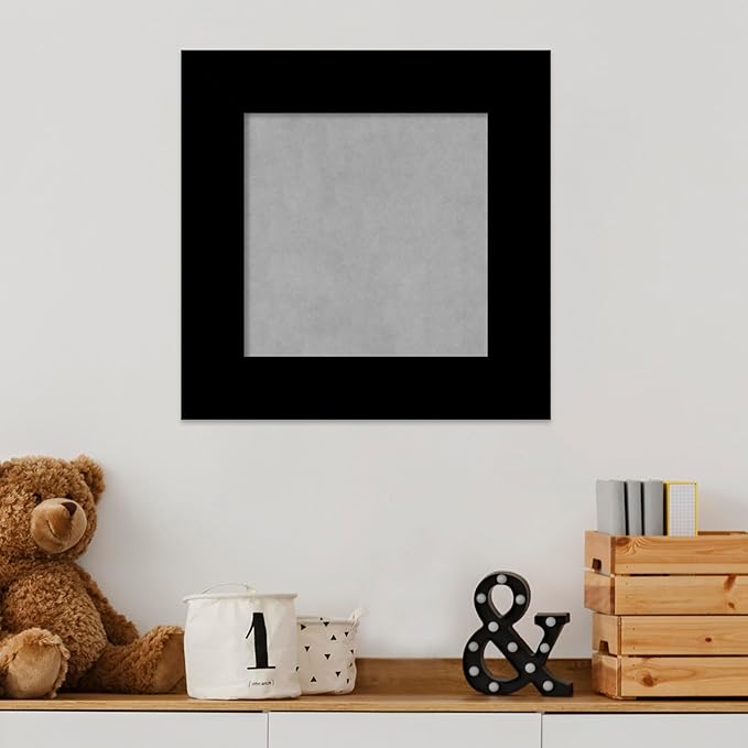 Amanti Art Black Framed Magnetic Board 17x17 X-Small Vision Board for use with Magnets, 100% Metal Sheet to Display Items as Office Decor or for Home Organization in mudroom, Kitchen or Kids Room