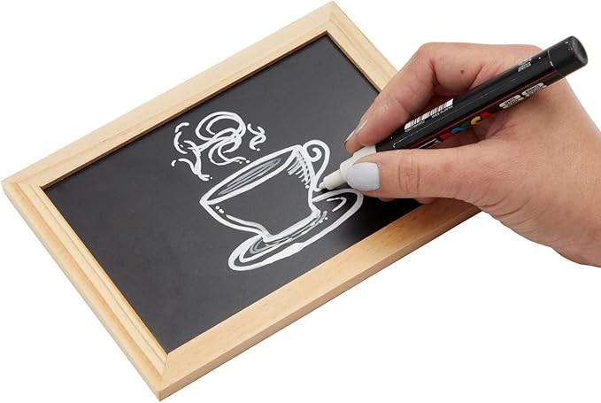 Juvale Wood-Framed Mini Chalkboard Signs - Double-Sided Chalk Board Stand - Versatile Tabletop Sign for Menus & Messages - Buffet Signage & Wedding Display Stand - Pack of 6, 6 x 4 in Writing Area