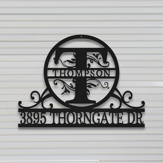 Custom Metal Signs | Personalized Monogram Name Sign | Outdoor Wall Art for Family Name | Custom Name Metal Sign with LED light, Last Name, Anniversary, Wedding Gifts for Women, Wife, Parents, couple (Design 10)