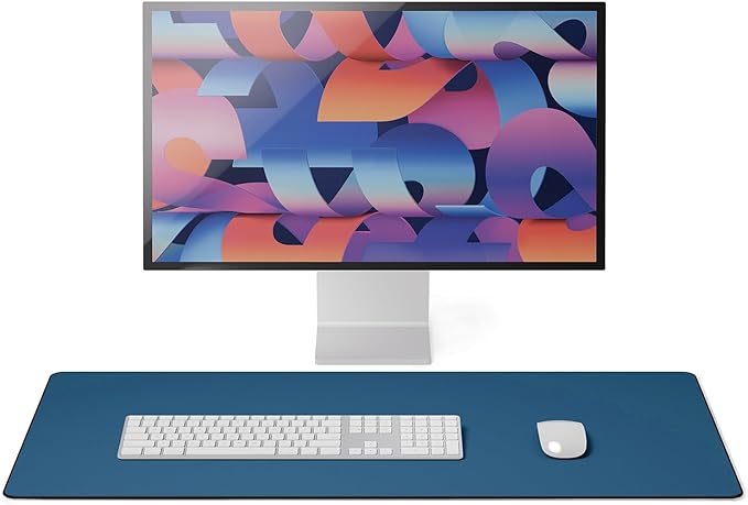 Jotsome Leather Desk Pad Mat, Non-Slip Desk Blotter Pad - Desk Protector for Office, Home, Laptop, and Desktop, Gift for The Holidays (Midnight Blue, 34" x 17")